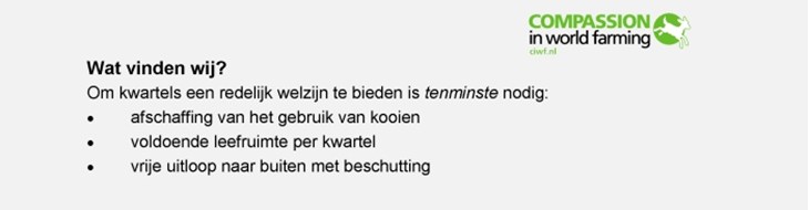 Kwartels: wat vinden wij?