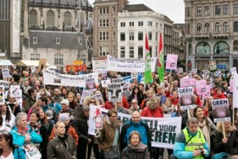 Mega zat manifestatie tegen de vee-industrie