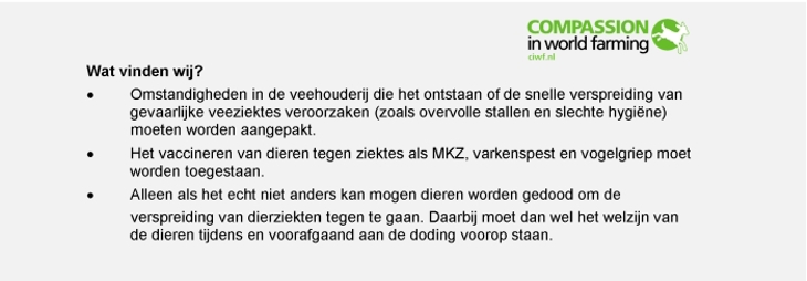 Dierziektes: wat vinden wij? Dierziektes: wat vinden wij?