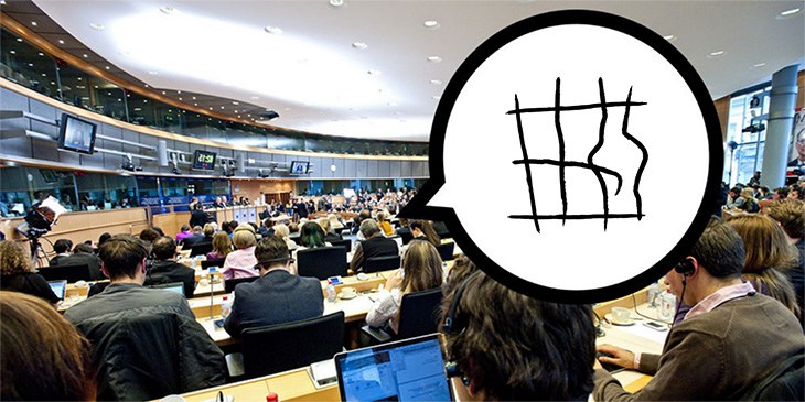 De zaal waar de hoorzitting werd gehouden