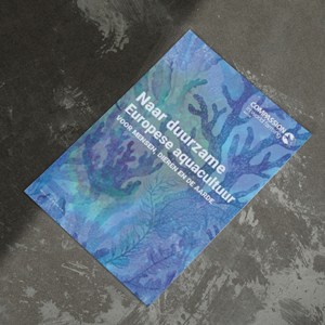 Cover rapport 'Naar duurzame Europese aquacultuur' door CIWF